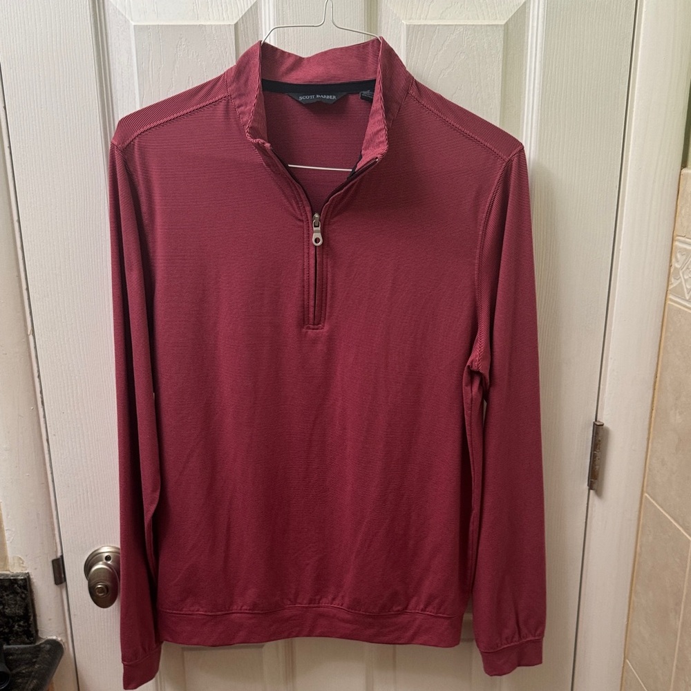 Men's Maroon Zip-Up Sweater